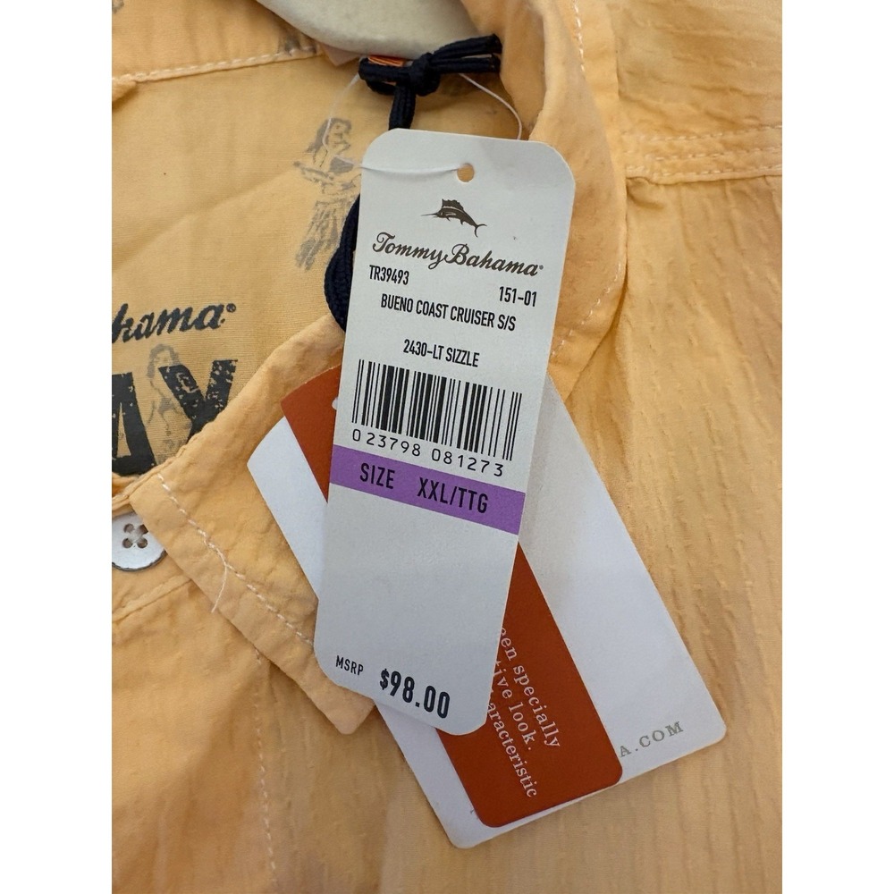 Tommy Bahama Men's 2XL Bueno Coast Cruiser Short Sleeve Shirt Light Sizzle NWT - Picture 5 of 6